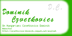 dominik czvetkovics business card